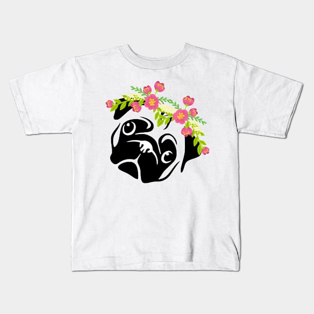 My Cute Pug Kids T-Shirt by Pet & Nature Lovers